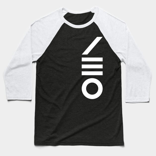 Piston Glyph White Baseball T-Shirt by y30man5